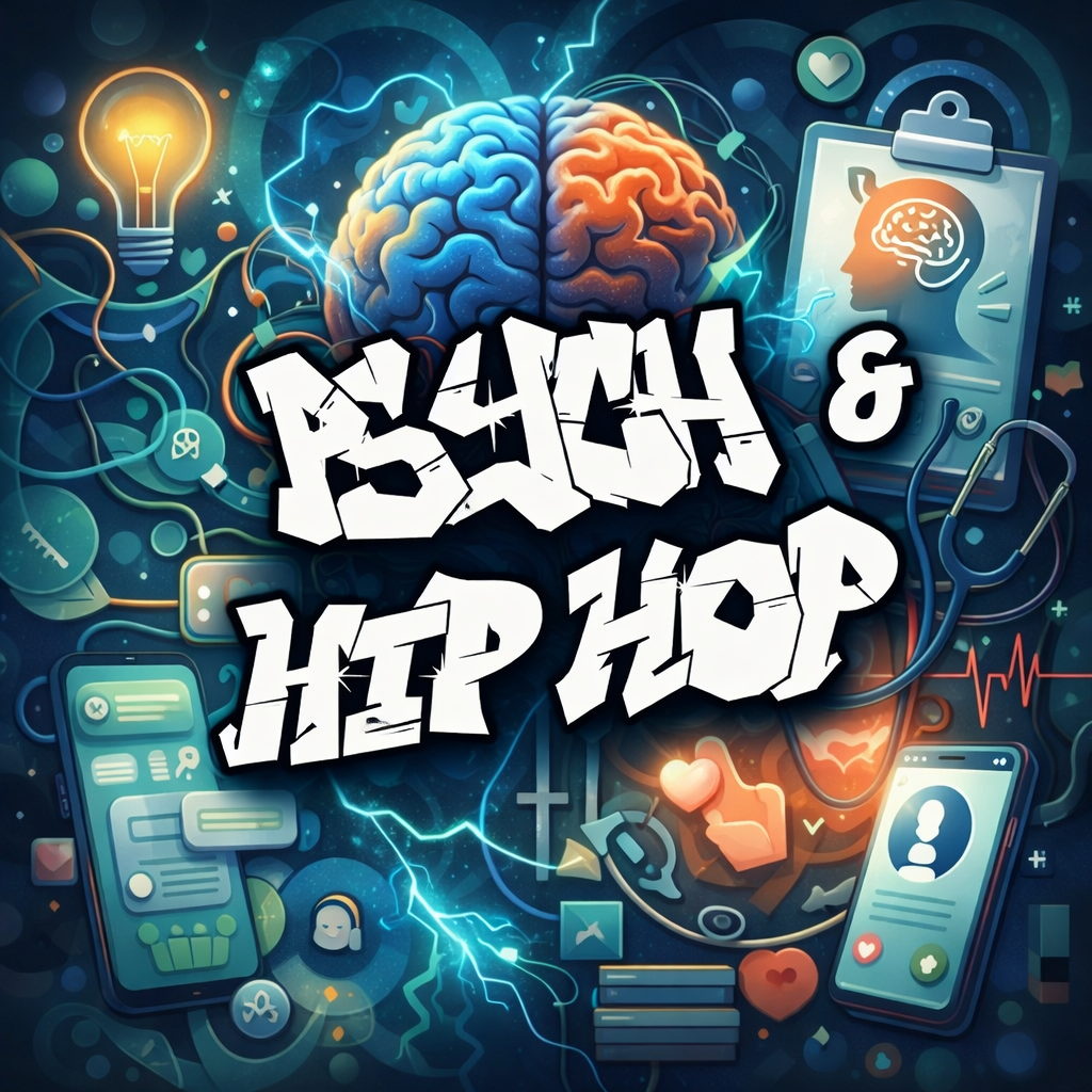 Psych & Hip Hop Fun background Psych & Hip Hop podcast logo